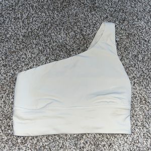 LULULEMON NON PADDED ONE SHOULDER SPORTS BRA | SIZE 4 | OFF WHITE